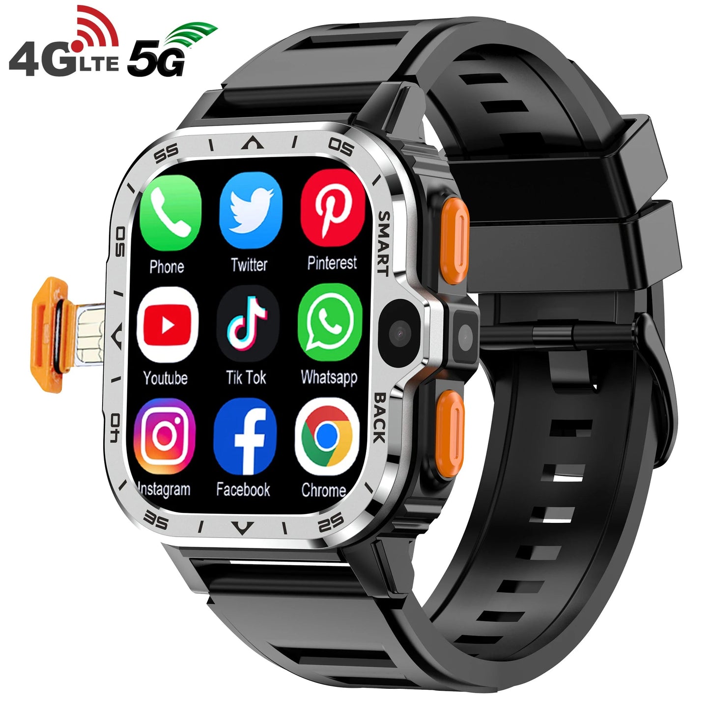 The Buytekk Omnitrix Pro™ 4G Android Smartwatch with Dual Cameras, SIM Support, GPS, and Play Store Access