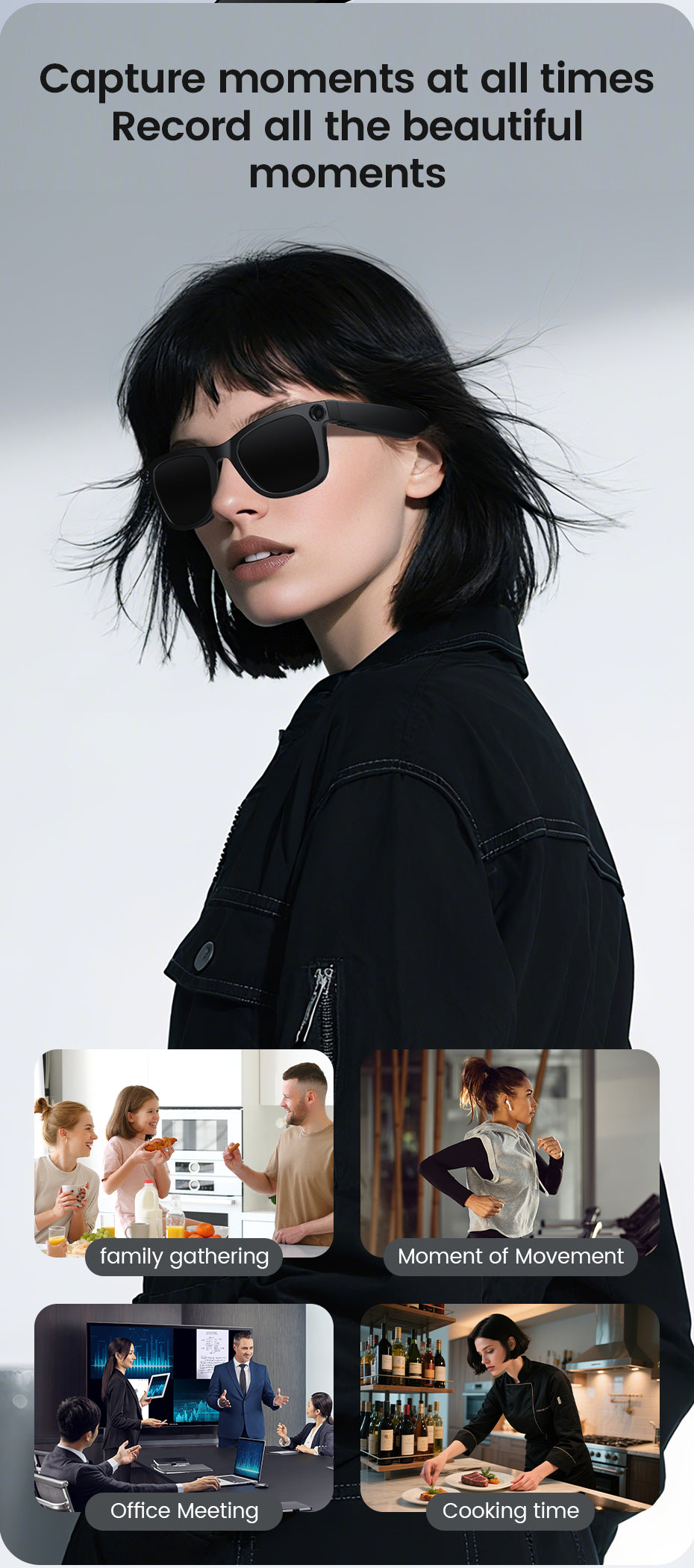 Just Tekk 3-in-1 AI Powered Smart Camera Sunglasses