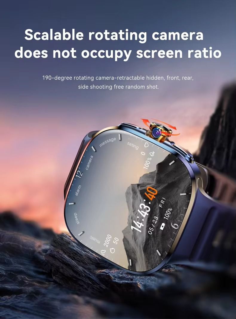 Just Tekk Omnitrix Classic 4G Android Smartwatch with Dual Cameras, SIM Support, GPS, and Play Store Access