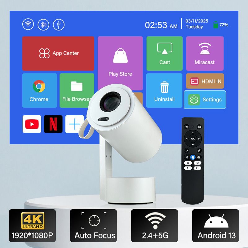 Just Tekk GoView Rechargeable Android Smart Projector