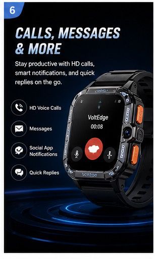VoltEdge - The 4G Android Smartwatch That Puts a Smartphone on Your Wrist With Dual Cameras SIM Support, GPS, and Play Store Access