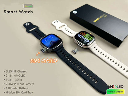 Just Tekk Omnitrix Classic 4G Android Smartwatch with Dual Cameras, SIM Support, GPS, and Play Store Access